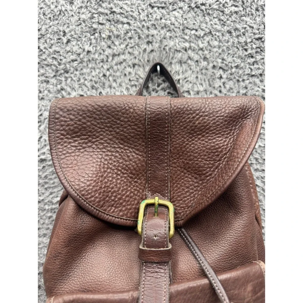 Vintage Leather Craft Authentic School‎ Travel Rucksack Backpack Brown Unisex